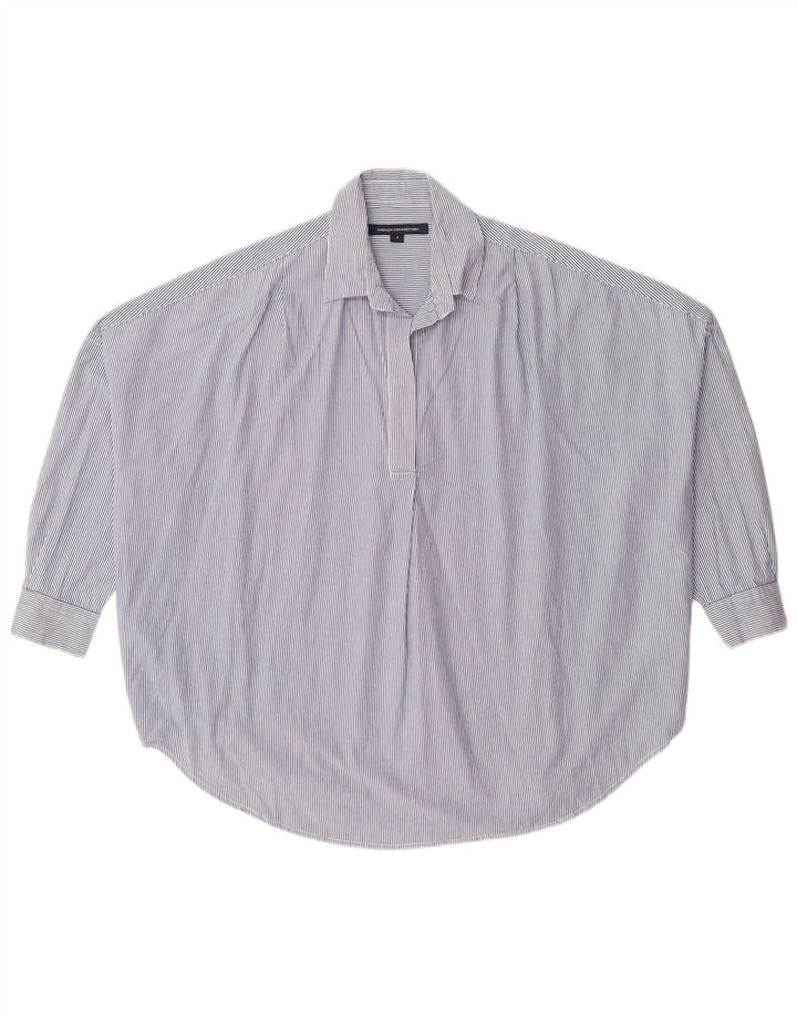 FRENCH CONNECTION Womens Oversized Pullover Shirt UK 10 Small Blue