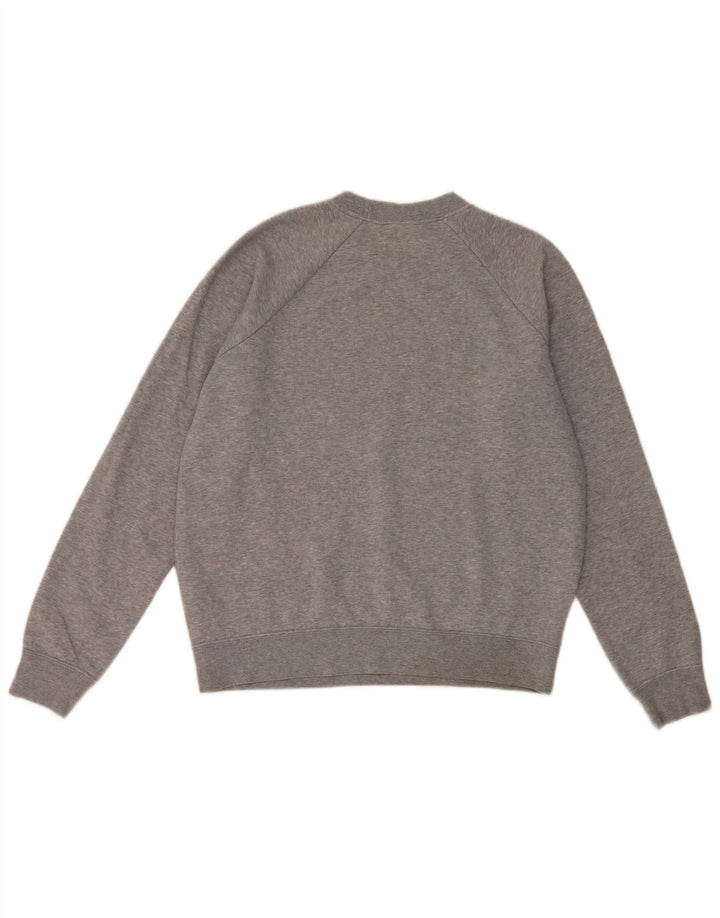 Nike Womens Graphic Oversized Sweatshirt Jumper UK 10 Small Grey Cotton
