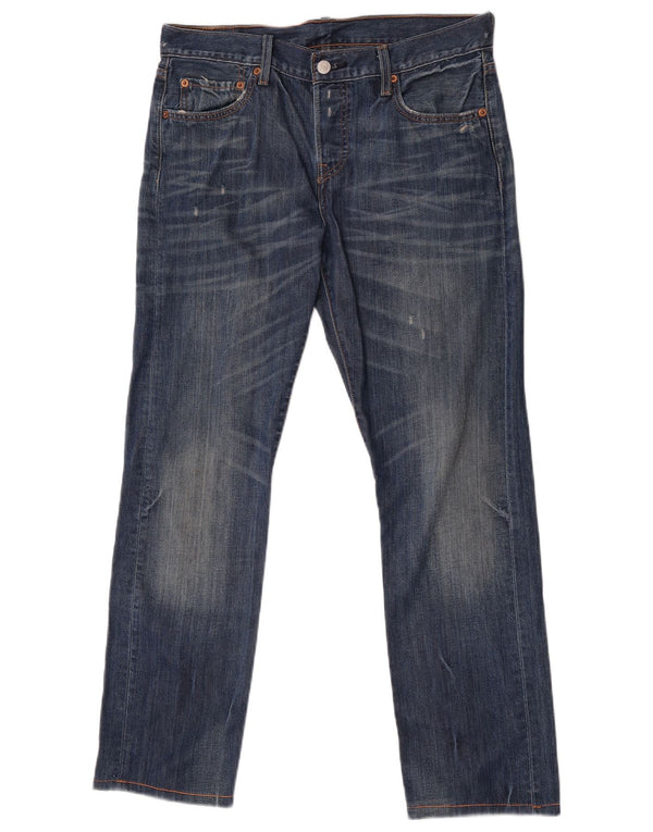 Levi's Mens 501 Distressed Straight Jeans W32 L29 Blue