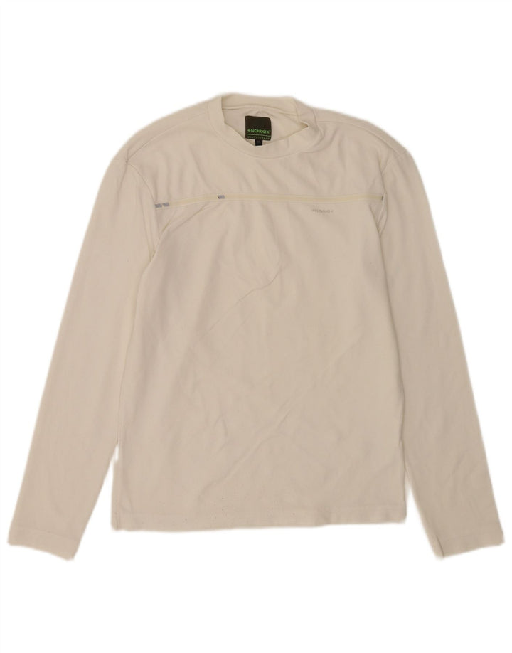 Energie Womens Top Long Sleeve UK 12 Medium White Polyamide