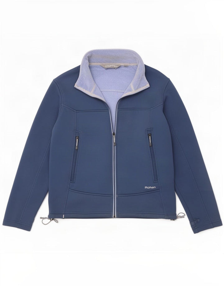 Rohan Womens Tracksuit Top Jacket UK 14 Medium Navy Blue Polyester