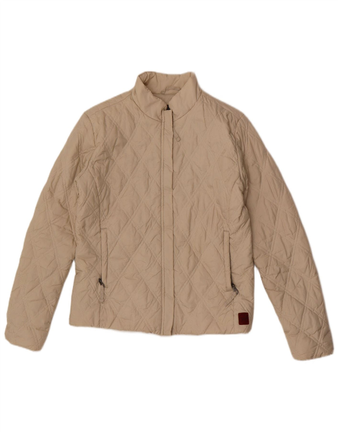 Murphy & Nye Womens Quilted Jacket UK 14 Medium Beige