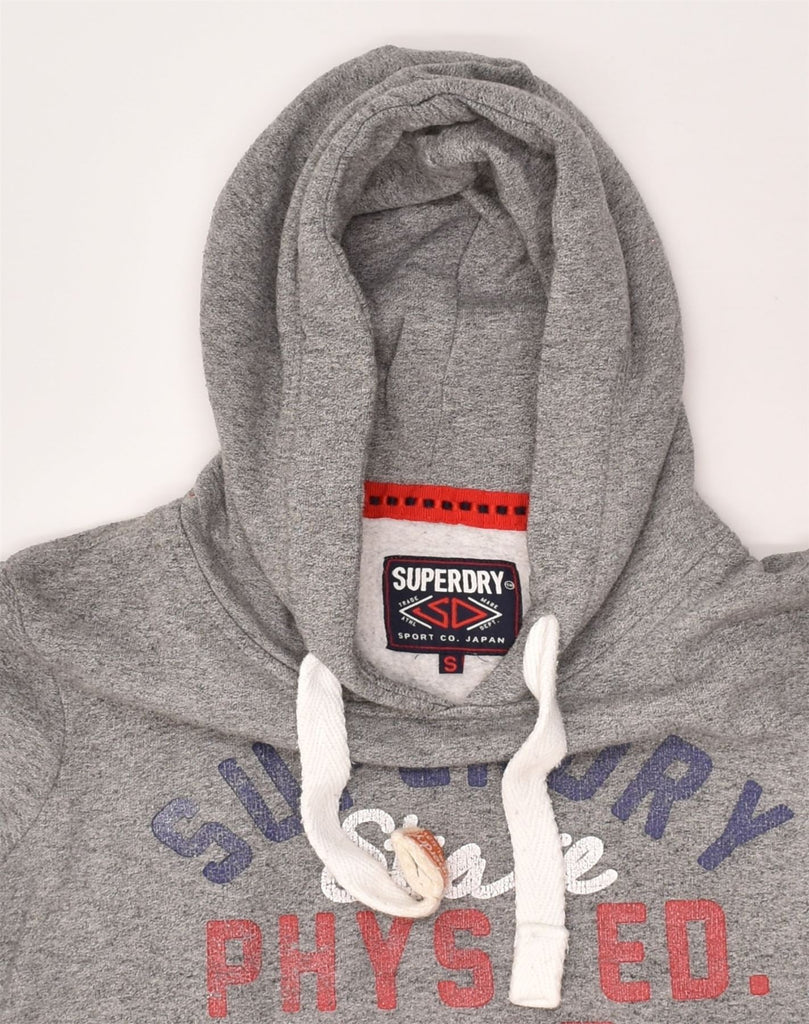 SUPERDRY Mens Graphic Hoodie Jumper Small Grey Cotton | Vintage Superdry | Thrift | Second-Hand Superdry | Used Clothing | Messina Hembry 