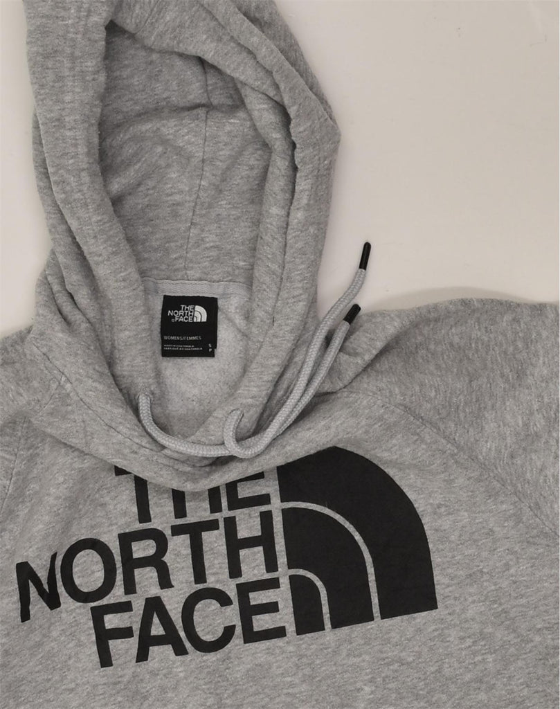 THE NORTH FACE Womens Graphic Hoodie Jumper UK 8 Small Grey Cotton | Vintage The North Face | Thrift | Second-Hand The North Face | Used Clothing | Messina Hembry 