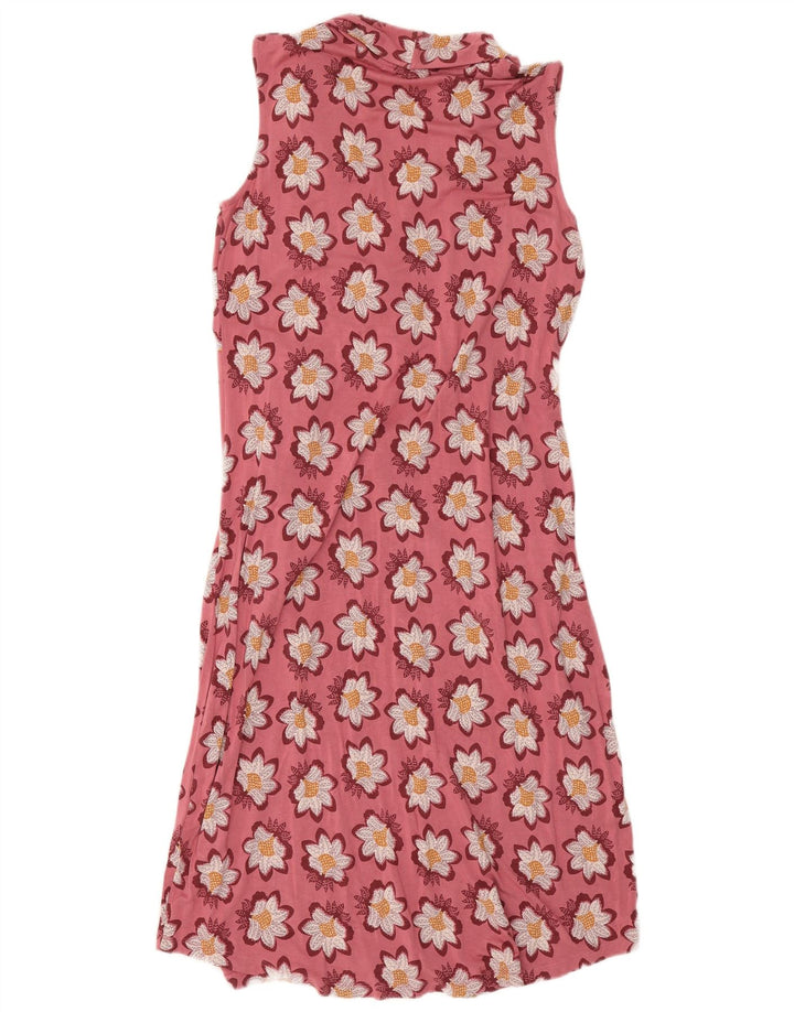 White Stuff Womens Sleeveless Basic Dress UK 14 Medium Pink Floral Viscose