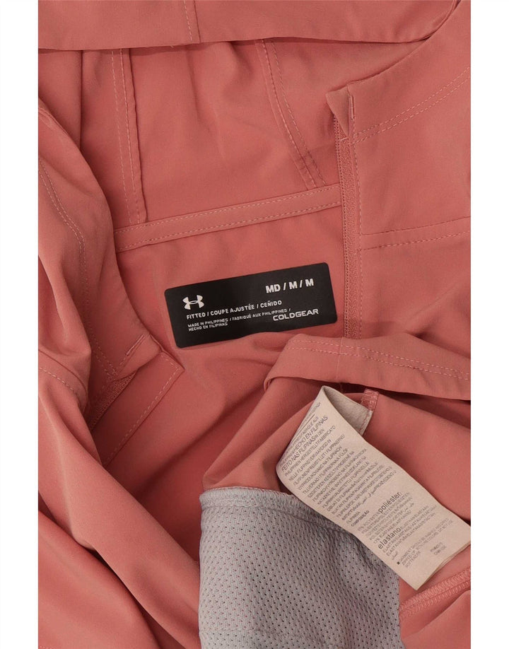 Under Armour Womens Hooded Tracksuit Top Jacket UK 14 Medium Pink Polyester