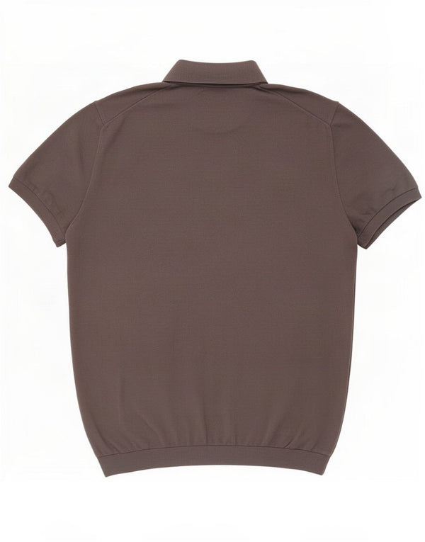 Massimo Dutti Mens Polo Shirt XL Grey Cotton
