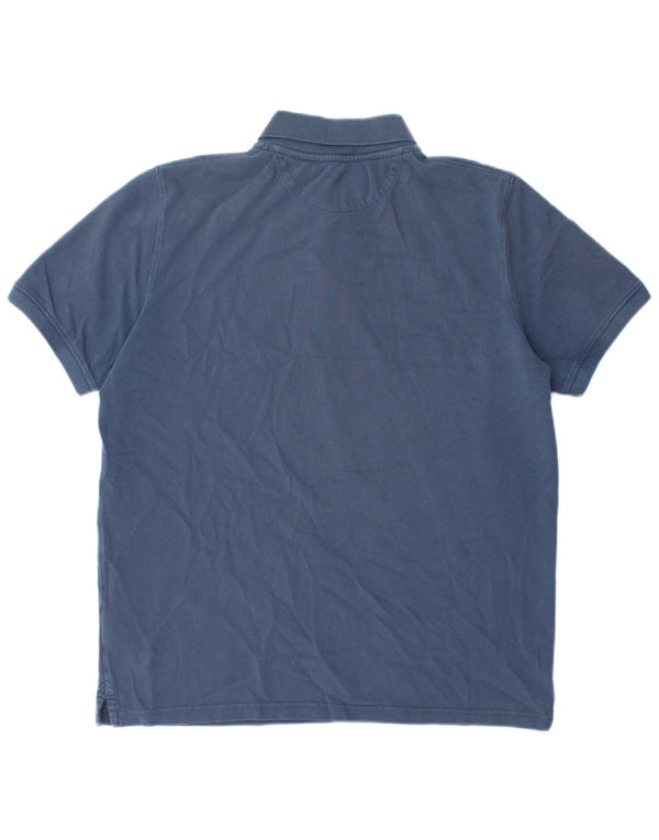 Timberland Mens Regular Fit Polo Shirt Medium Navy Blue Cotton