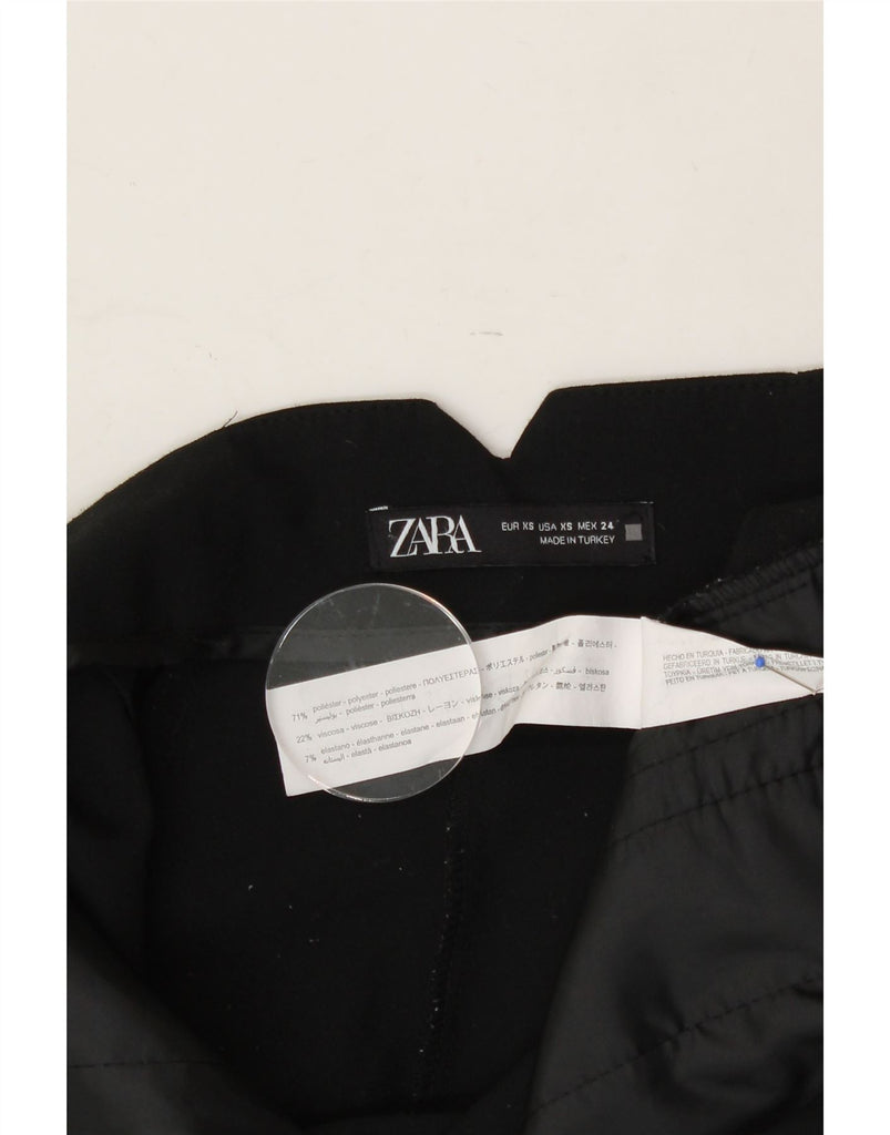 ZARA Womens High Waist Crop Suit Trousers XS W26 L24 Black Polyester Vintage Zara and Second-Hand Zara from Messina Hembry 