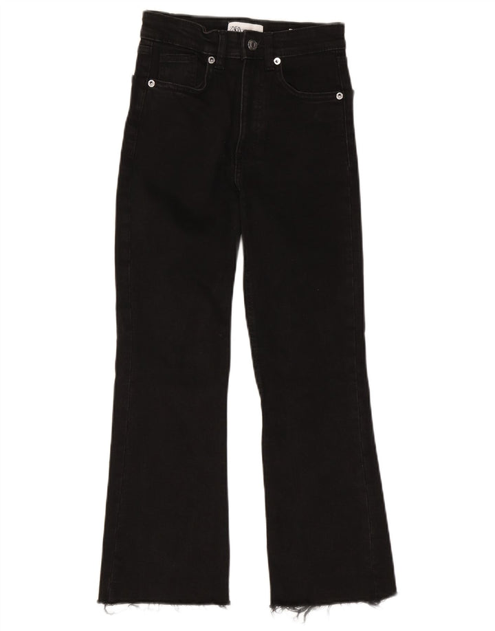 Zara Womens Bootcut Jeans EU 34 2XS W24 L24 Black Cotton