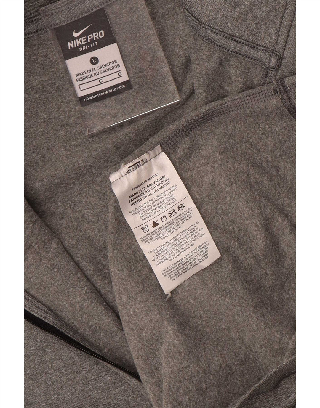 Nike Womens Dri Fit Zip Neck Pullover Tracksuit Top UK 14 Large Grey