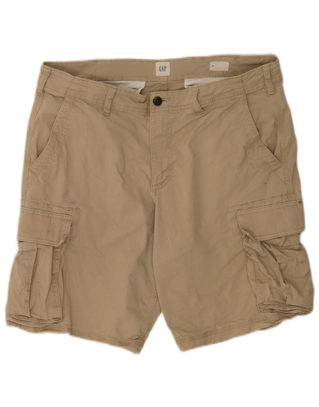 Gap Mens Cargo Shorts W36 Large Beige Cotton