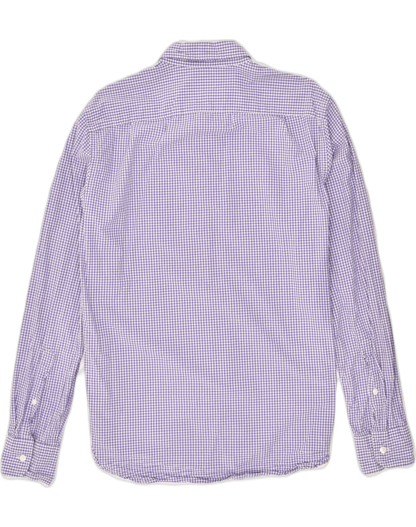 J. CREW Mens Slim Fit Shirt Medium Purple Gingham Cotton | Vintage J. Crew | Thrift | Second-Hand J. Crew | Used Clothing | Messina Hembry 