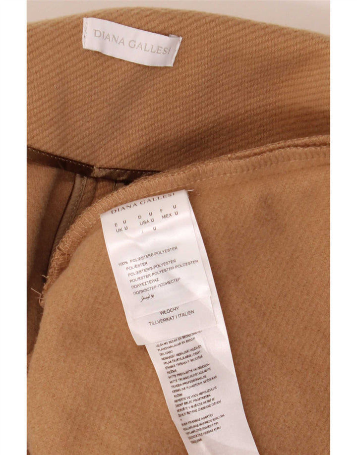 Diana Gallesi Womens Double Breasted Cape Coat One Size Beige Polyester