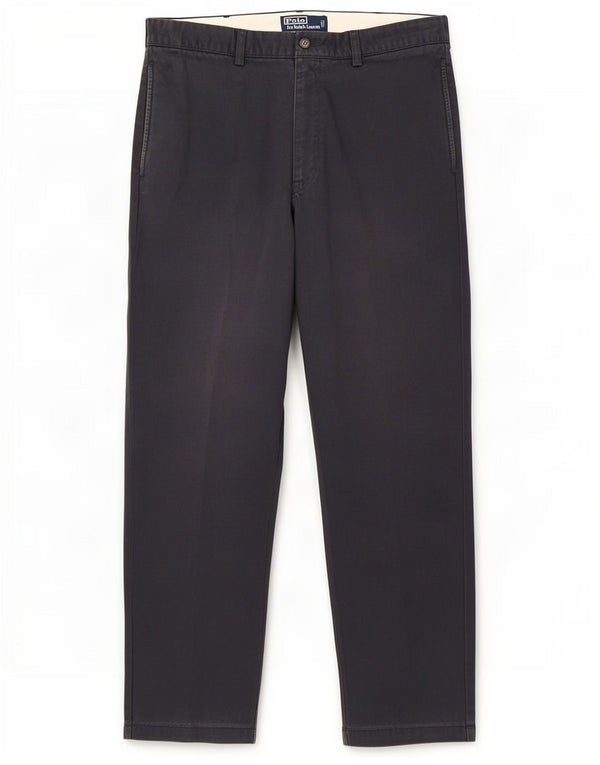 Polo Ralph Lauren Mens Tapered Chino Trousers W34 L28 Navy Blue Cotton