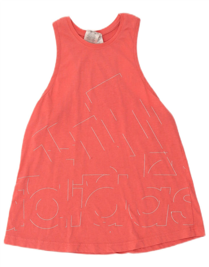 Adidas Womens Graphic Vest Top UK 8/10 Small Pink Polyester
