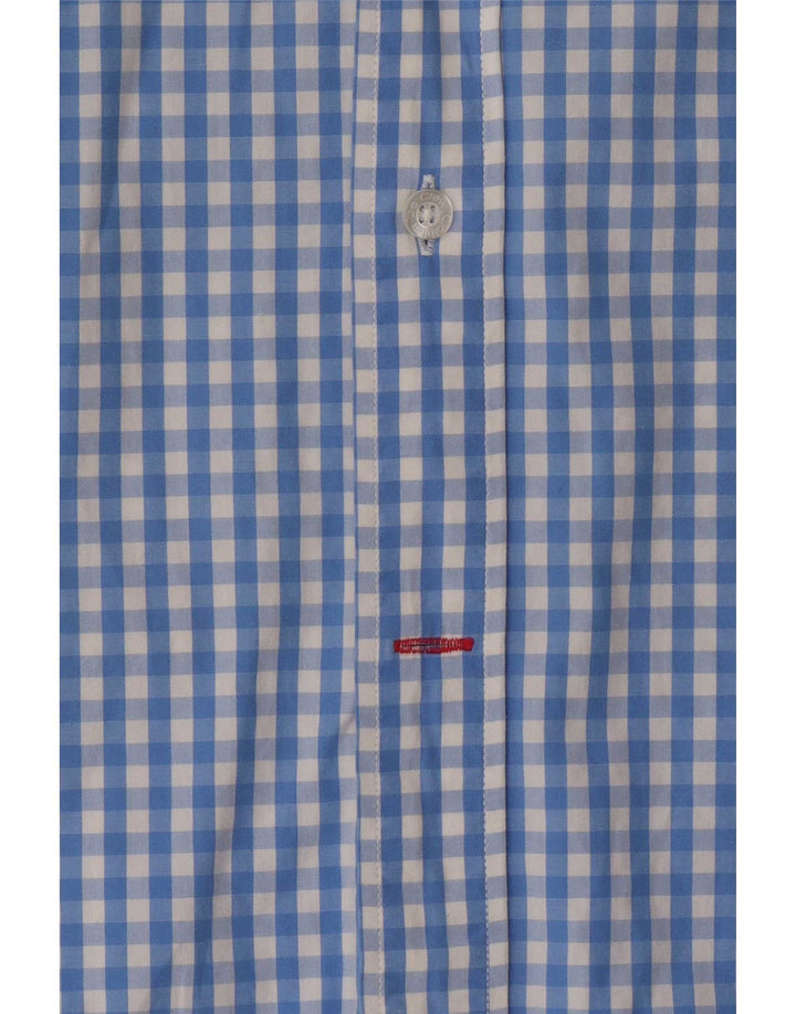 Crew Clothing Mens Classic Fit Shirt Medium Blue Gingham Cotton