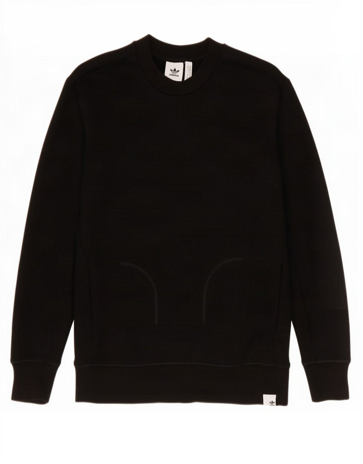 Adidas Mens Sweatshirt Jumper Medium Black Cotton