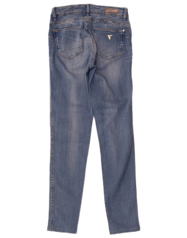 Guess Womens Curvy X Mid Rise Skinny Jeans W26 L28 Blue