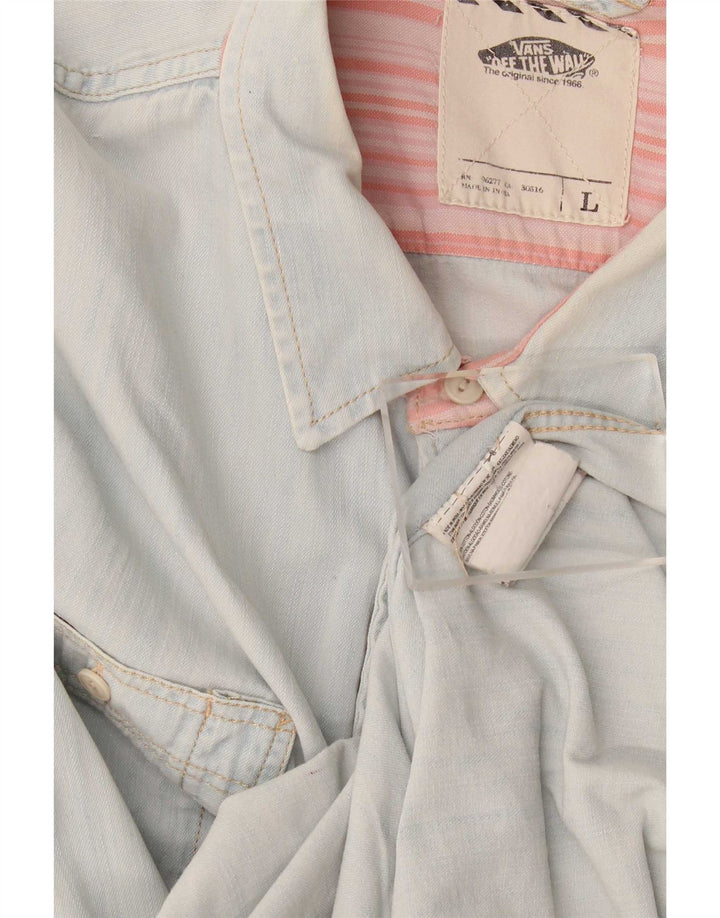 Vans Mens Denim Shirt Large Blue Cotton