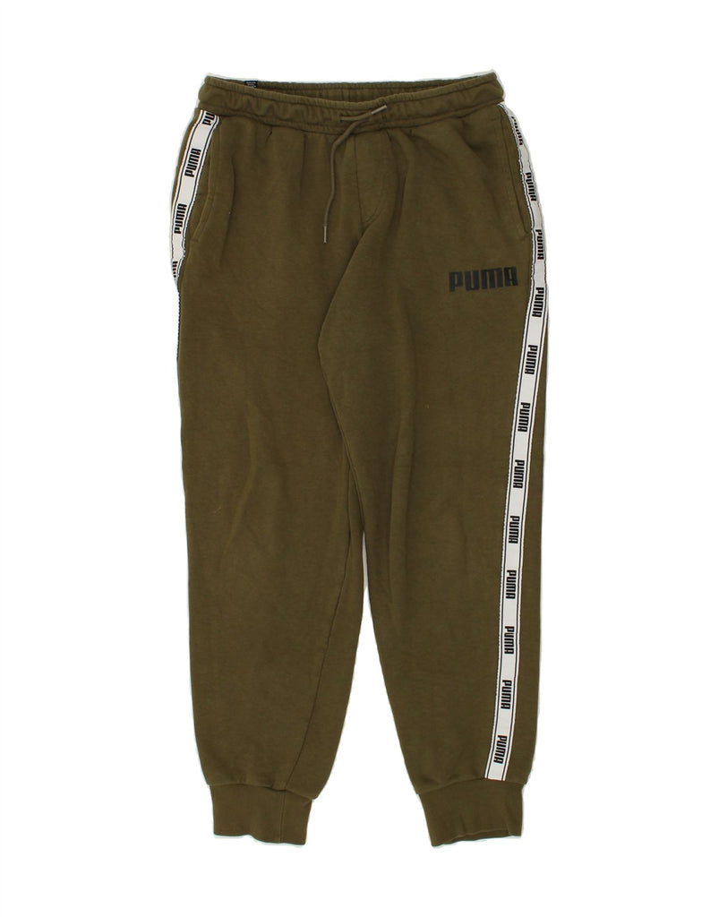 PUMA Mens Tracksuit Trousers Joggers Medium Khaki | Vintage Puma | Thrift | Second-Hand Puma | Used Clothing | Messina Hembry 