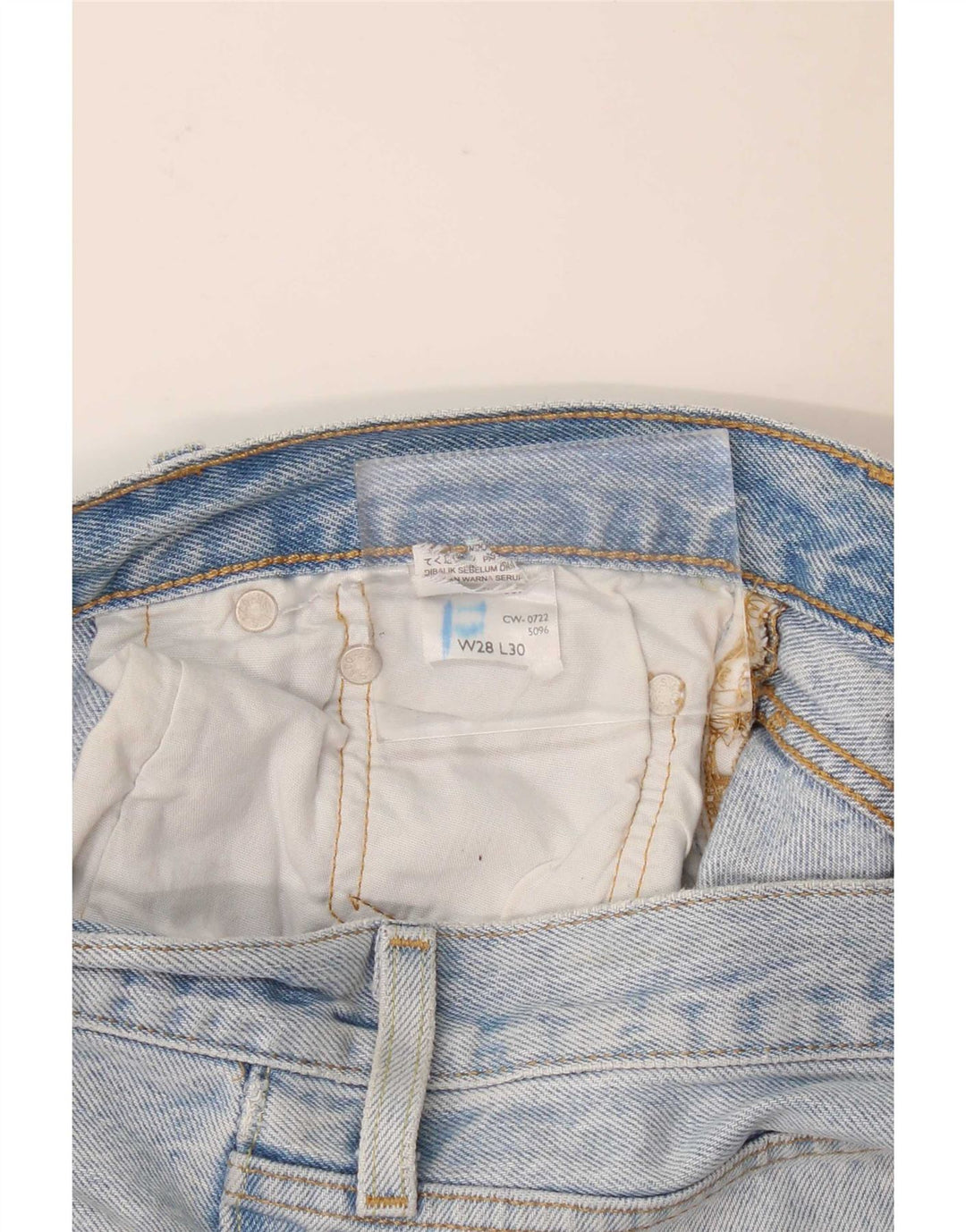 Levi's Womens 501 Straight Jeans W28 L30 Blue Cotton