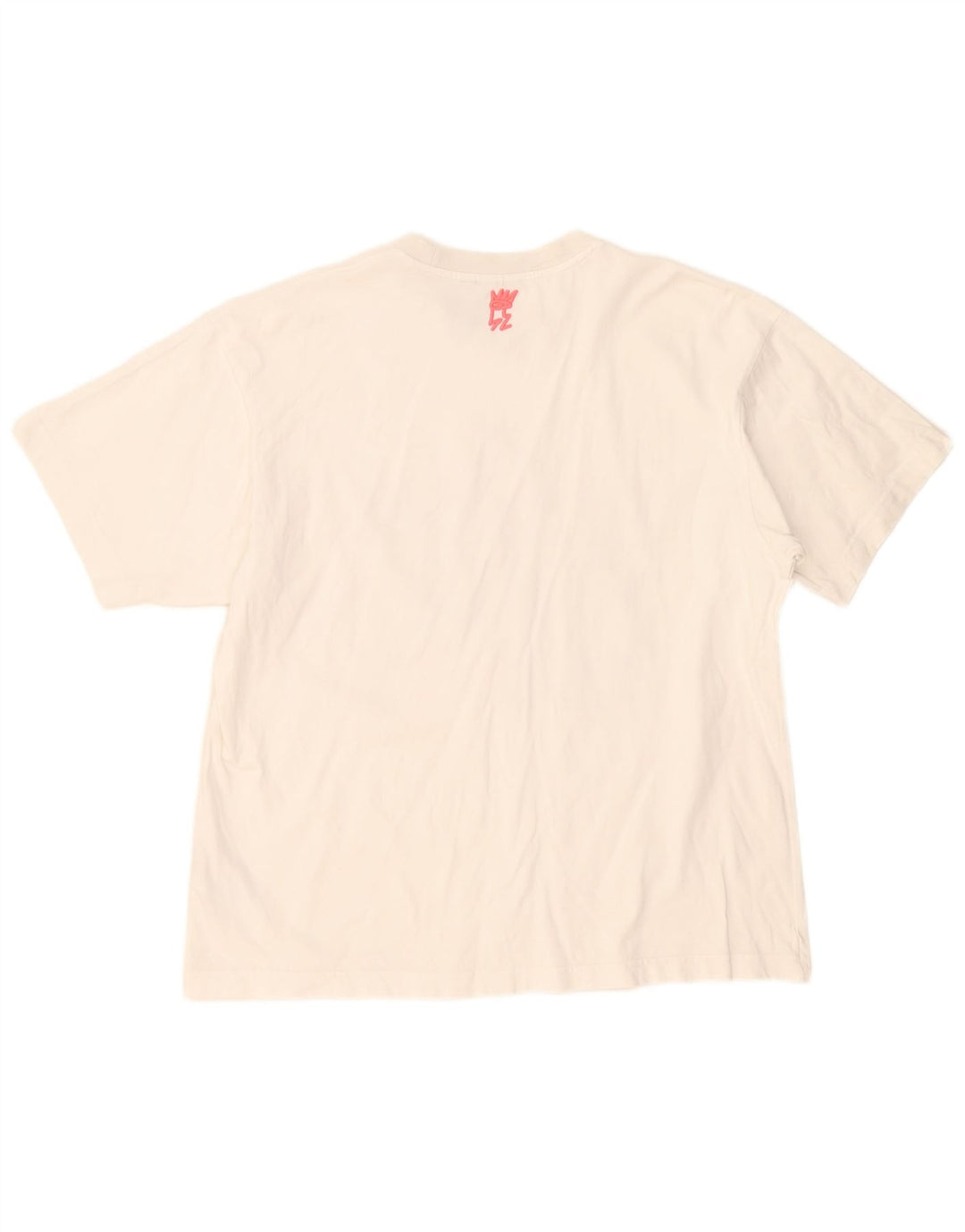 Adidas Mens Graphic T-Shirt Top Medium White Cotton
