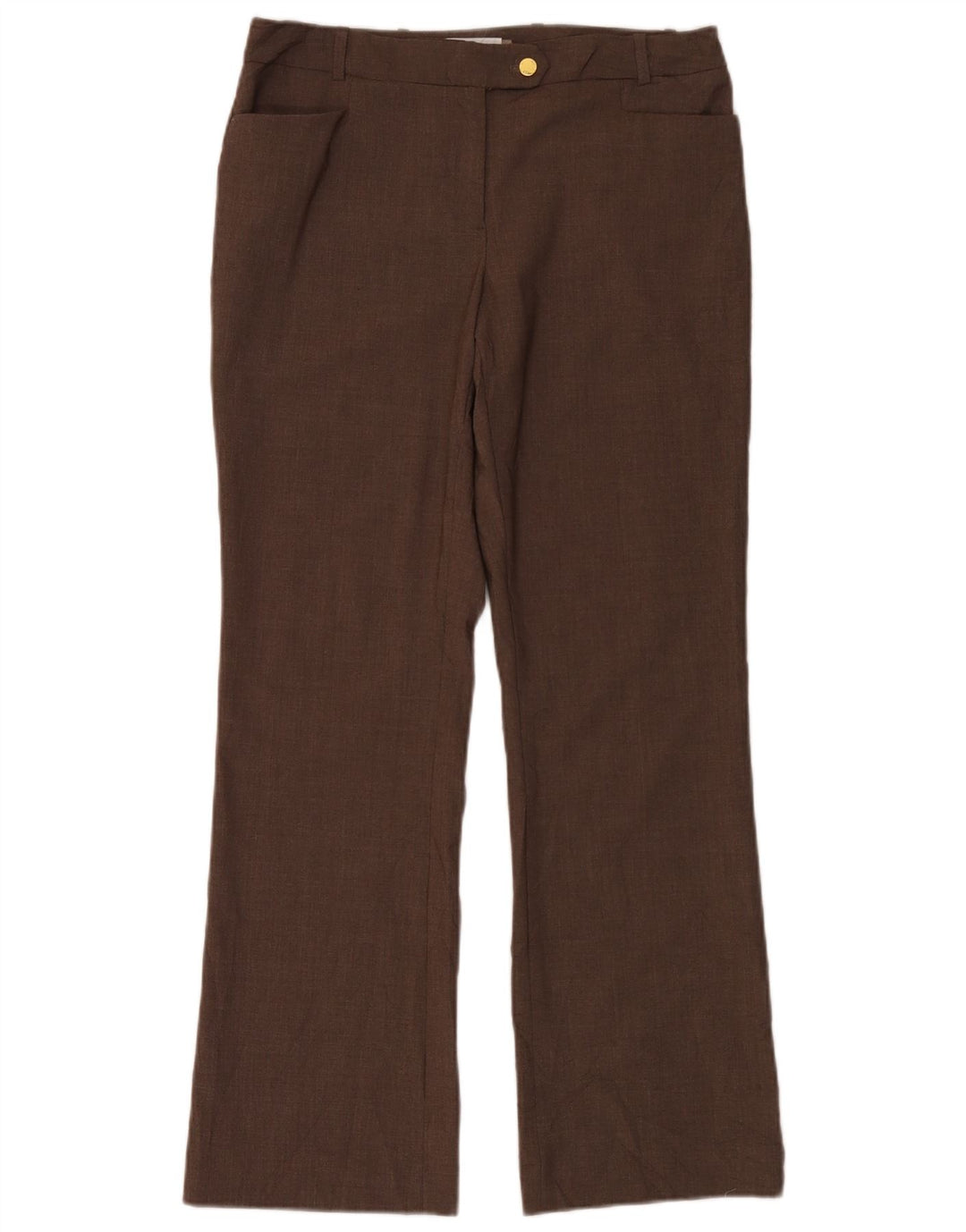 Calvin Klein Womens Bootcut Casual Trousers US 6 Medium W32 L32 Brown