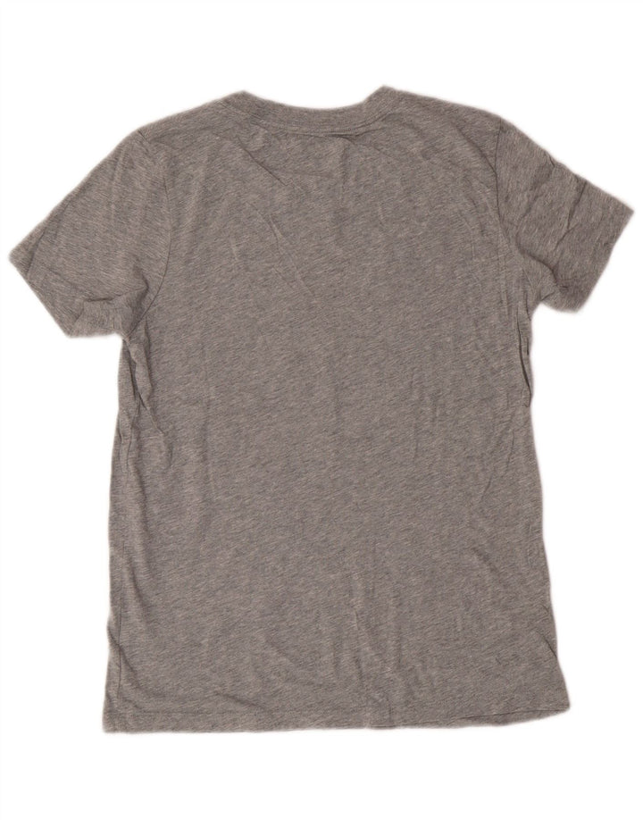 Converse Womens Graphic T-Shirt Top UK 12 Medium Grey Cotton