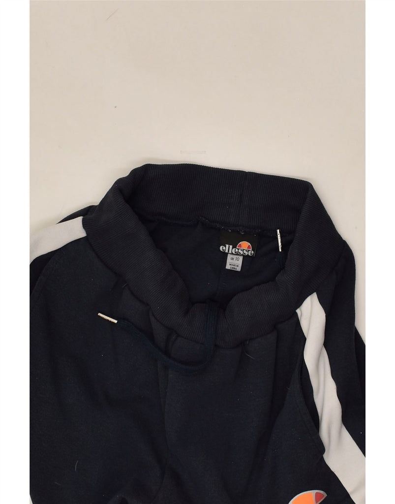 ELLESSE Womens Graphic Tracksuit Trousers Joggers UK 10 Small Navy Blue | Vintage Ellesse | Thrift | Second-Hand Ellesse | Used Clothing | Messina Hembry 