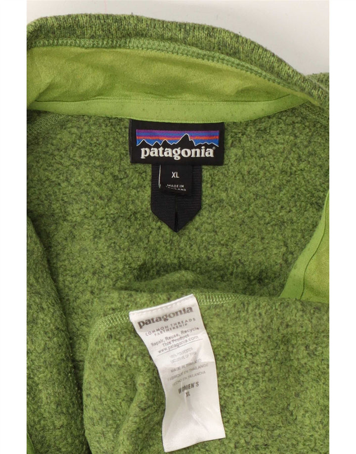 Patagonia Mens Tracksuit Top Jacket XL Green Flecked Polyester
