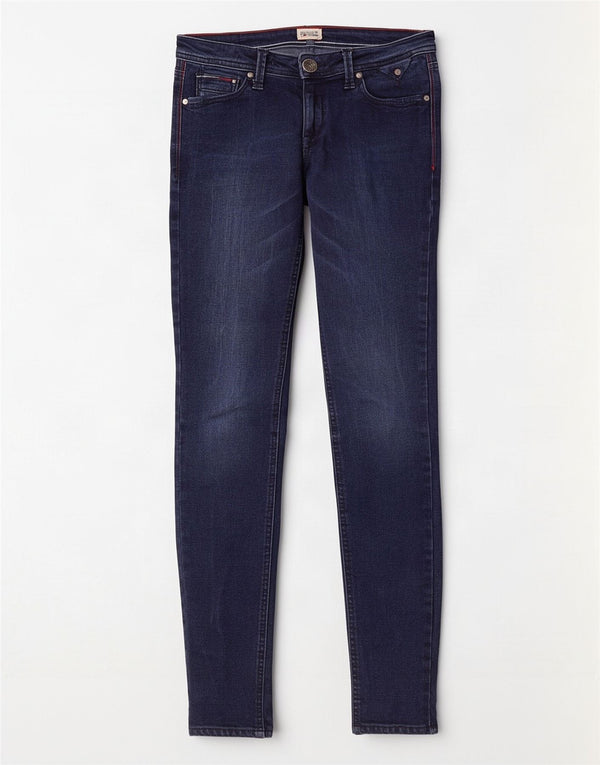 Tommy Hilfiger Womens Low Waist Skinny Jeans W28 L34 Navy Blue
