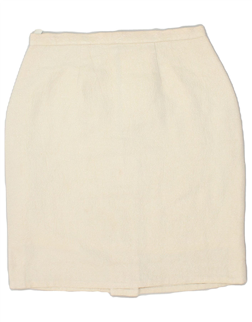 VINTAGE Womens Pencil Skirt W30 Medium Off White Vintage Vintage and Second-Hand Vintage from Messina Hembry 