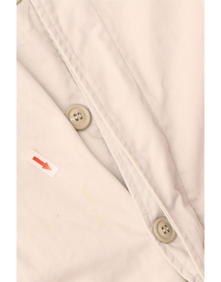 Uniform Mens Graphic Overcoat UK 40 Large White