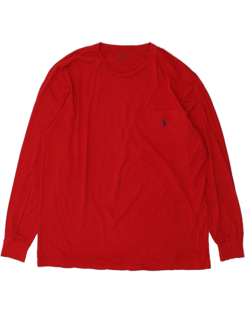 POLO RALPH LAUREN Mens Top Long Sleeve XL Red Cotton | Vintage Polo Ralph Lauren | Thrift | Second-Hand Polo Ralph Lauren | Used Clothing | Messina Hembry 