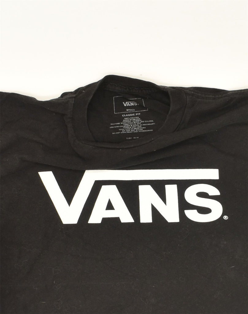 VANS Mens Classic Fit Graphic T-Shirt Top Small Black Cotton | Vintage Vans | Thrift | Second-Hand Vans | Used Clothing | Messina Hembry 