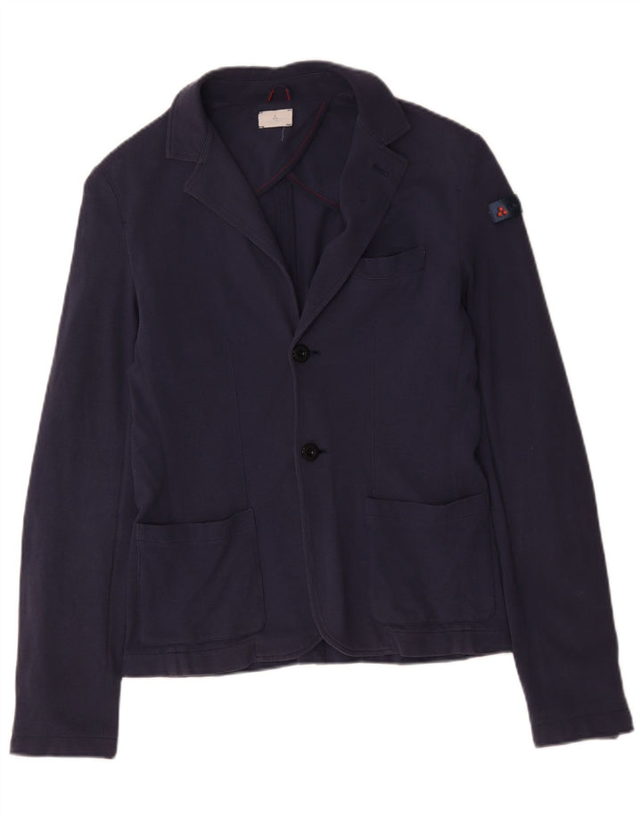 PEUTEREY Boys 2 Button Blazer Jacket 13-14 Years 2XL Navy Blue Cotton