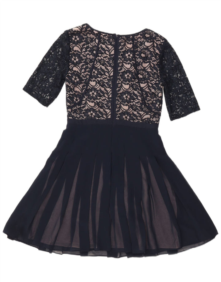 Coast Womens Lace A-Line Dress UK 8 Small Navy Blue Polyamide