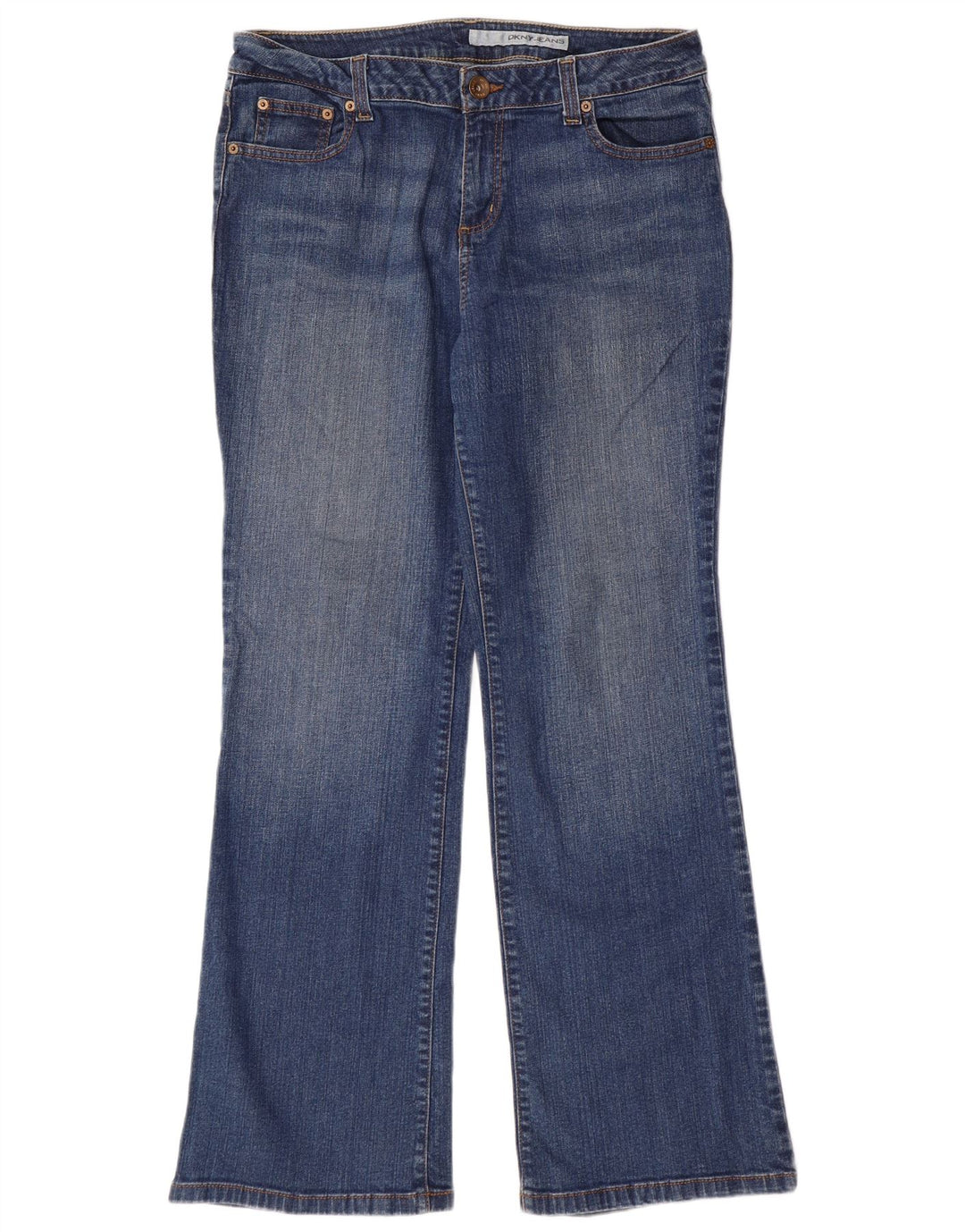 Dkny Womens Bootcut Jeans US 16 2XL W35 L32 Blue Cotton