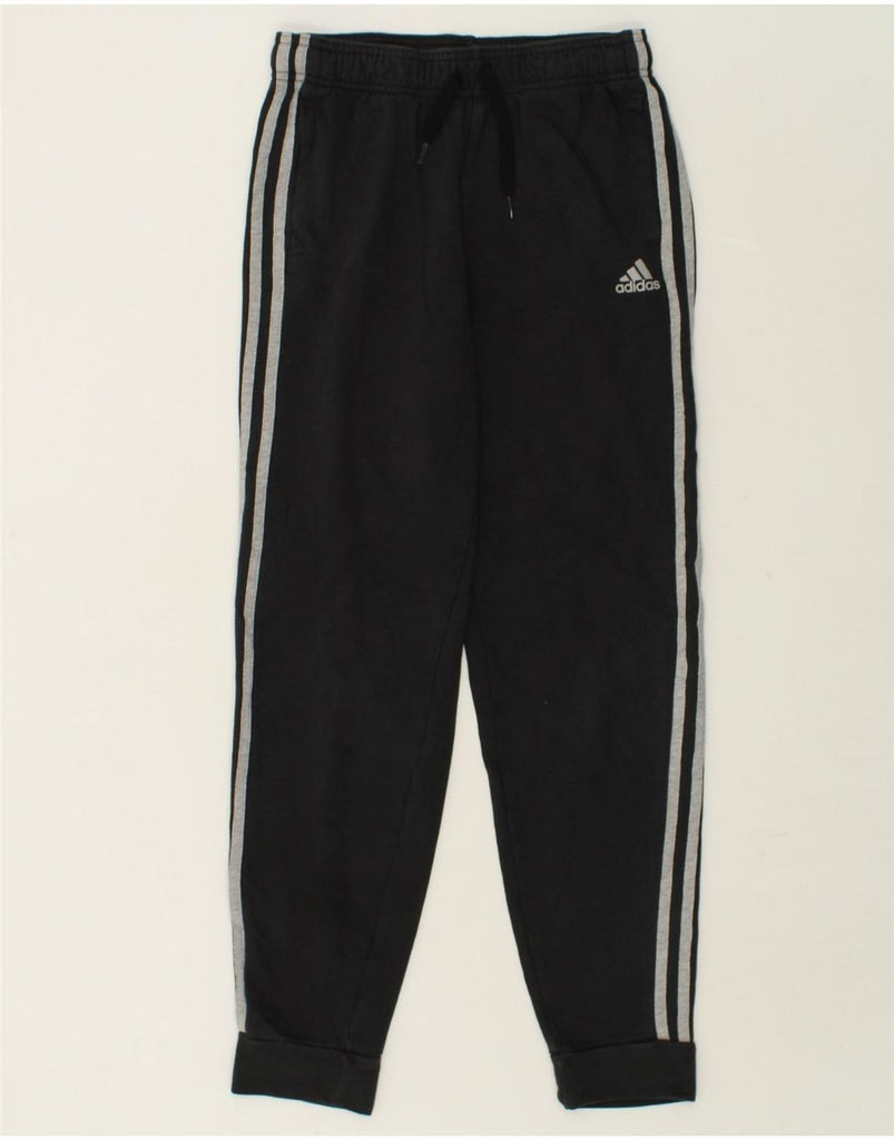 ADIDAS Boys Tracksuit Trousers Joggers 13-14 Years Black Cotton | Vintage Adidas | Thrift | Second-Hand Adidas | Used Clothing | Messina Hembry 