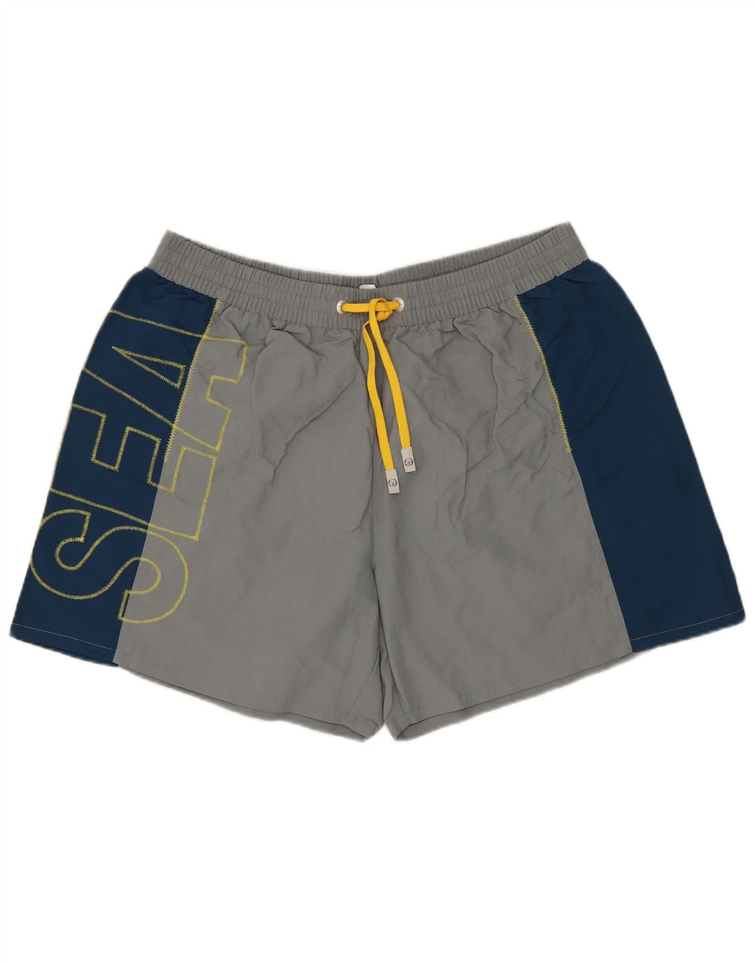 SERGIO TACCHINI Mens Graphic Swimming Shorts XL Grey Colourblock Polyamide