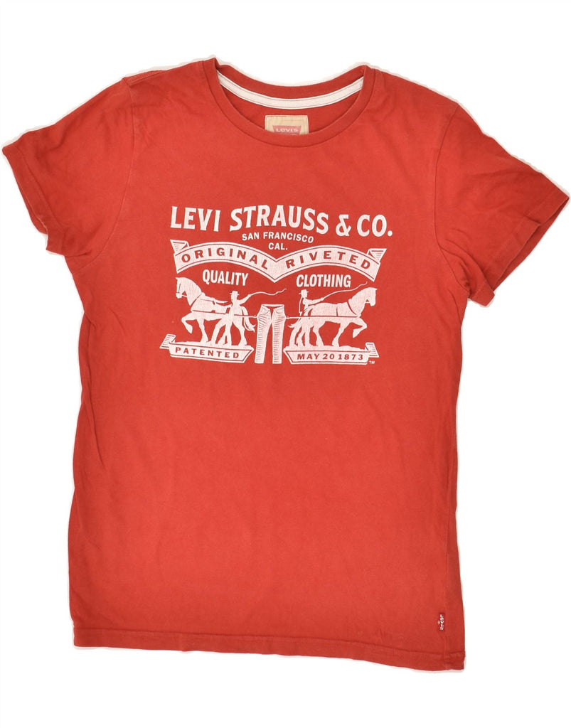 LEVI'S Boys Graphic T-Shirt Top 13-14 Years Red | Vintage Levi's | Thrift | Second-Hand Levi's | Used Clothing | Messina Hembry 