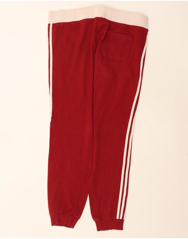 Adidas Womens Tracksuit Trousers Joggers UK 18 XL Burgundy Colourblock