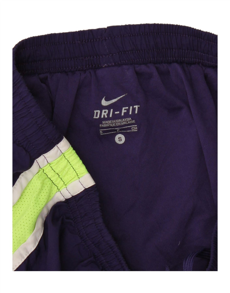 NIKE Womens Dri Fit Sport Shorts UK 8 Small  Purple Colourblock Polyester Vintage Nike and Second-Hand Nike from Messina Hembry 