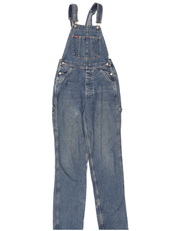 Rifle Womens Dungarees Straight Jeans W26 L34 Blue Cotton