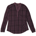 VANS Womens Long Sleeve Blouse Top UK 12 Medium Purple Check Cotton