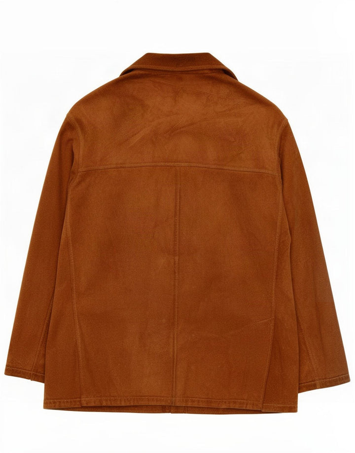 Conbipel Womens Oversized Suede Jacket IT 42 Medium Beige Leather