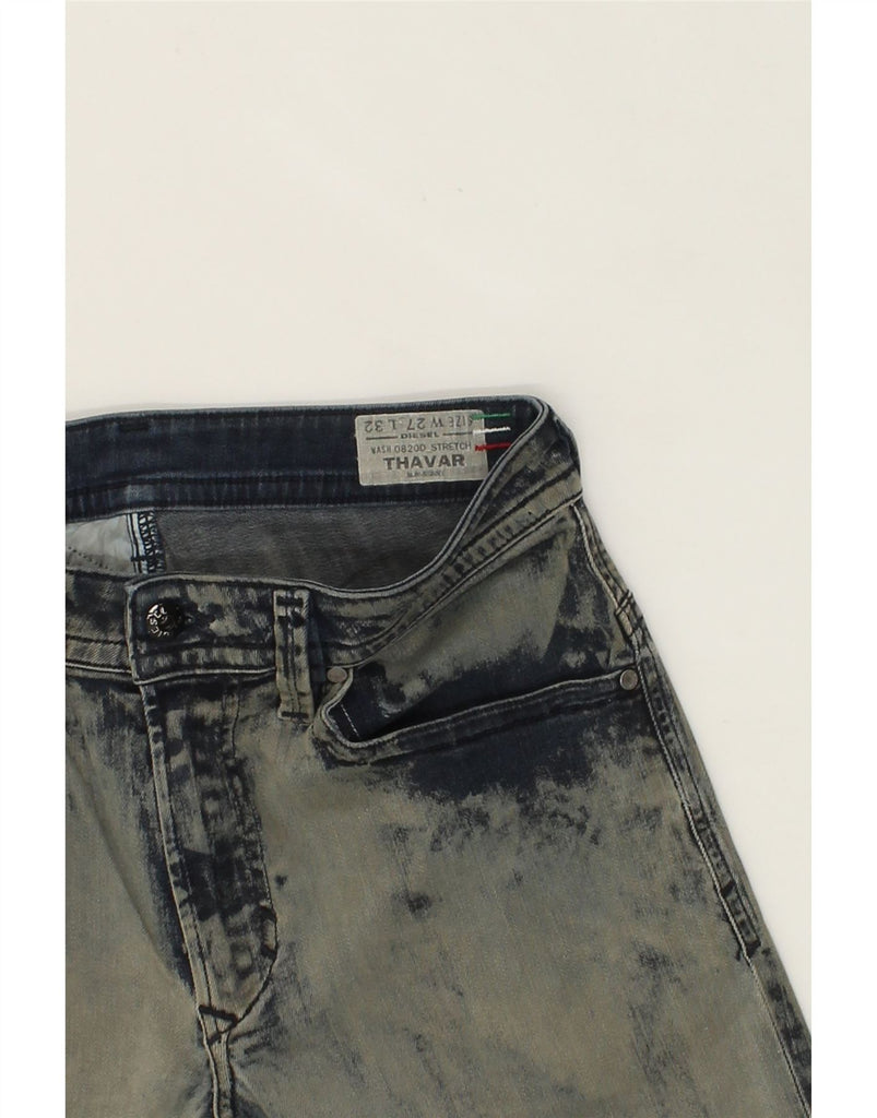DIESEL Womens Thavar Slim Skinny Jeans W27 L32 Blue Tie Dye Cotton Vintage Diesel and Second-Hand Diesel from Messina Hembry 