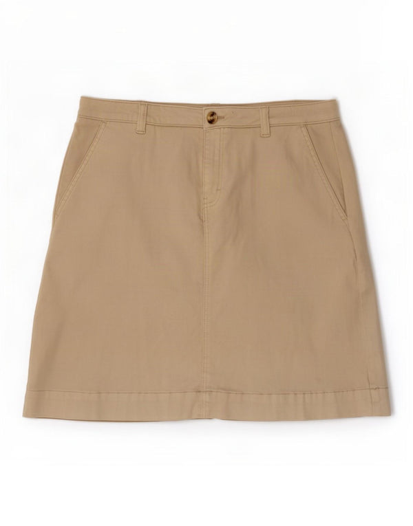 Crew Clothing Womens Mini Skirt UK 16 Large W36 Beige Cotton