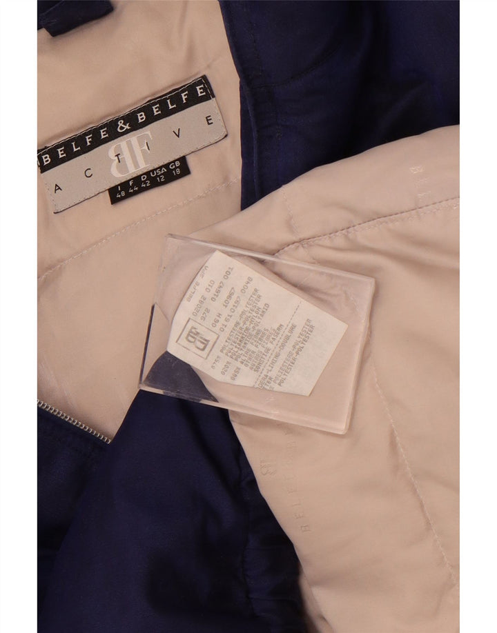 Belfe & Belfe Womens Padded Jacket UK 18 XL Navy Blue Polyester